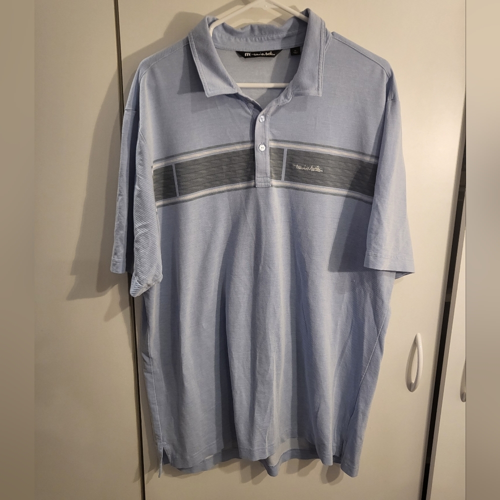 Travis Mathew Mens XL Light Blue Polo